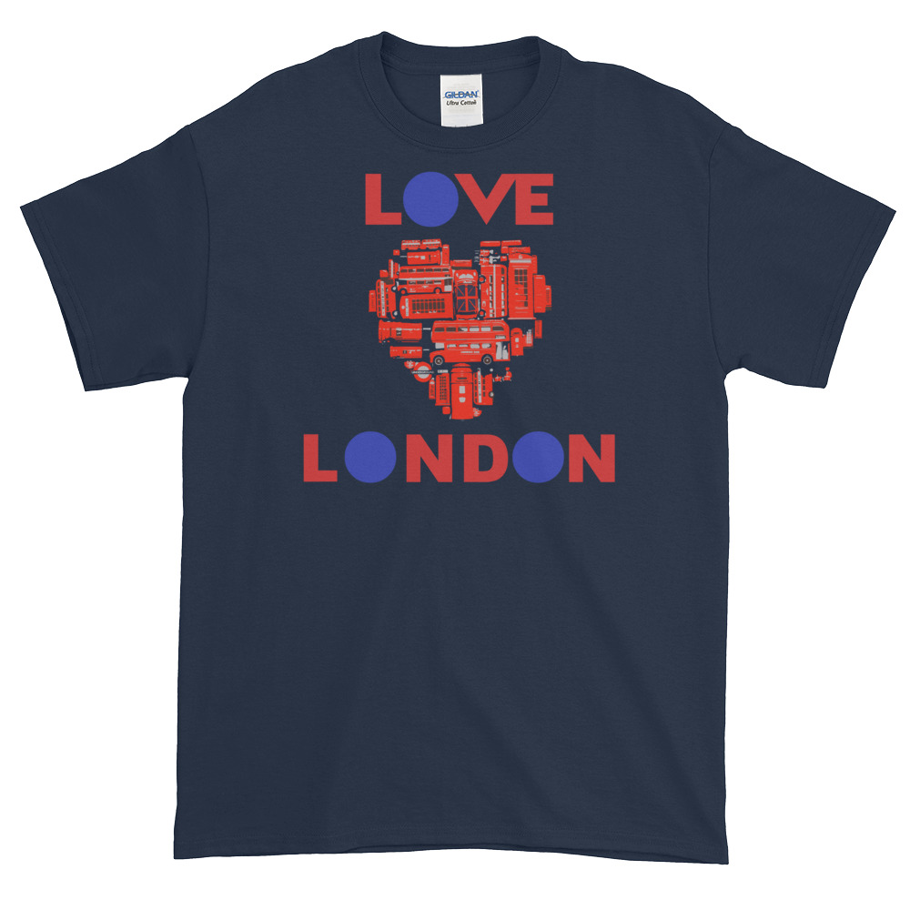 Anglotees Classic Design: Love London - Men's Gildan Short-Sleeve T-Shirt