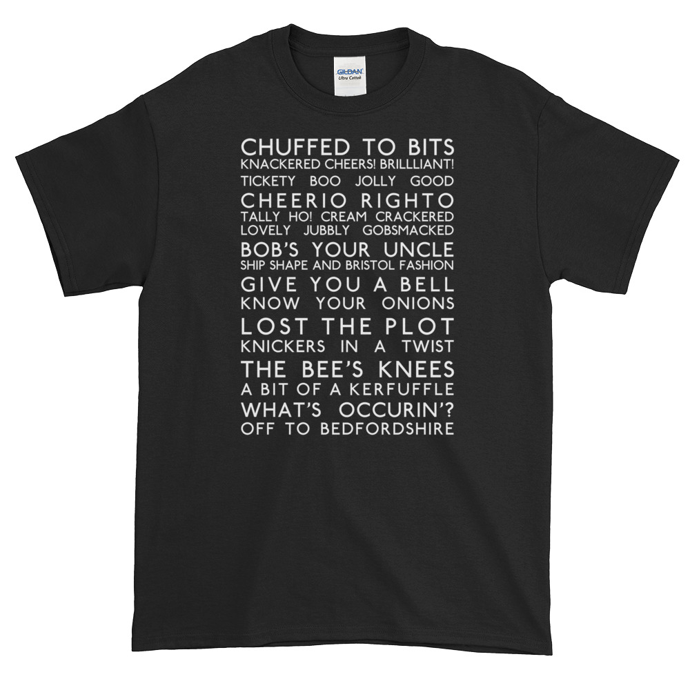 Anglotees Classic Design: Great British Slang - Men's Gildan Short-Sleeve T-Shirt