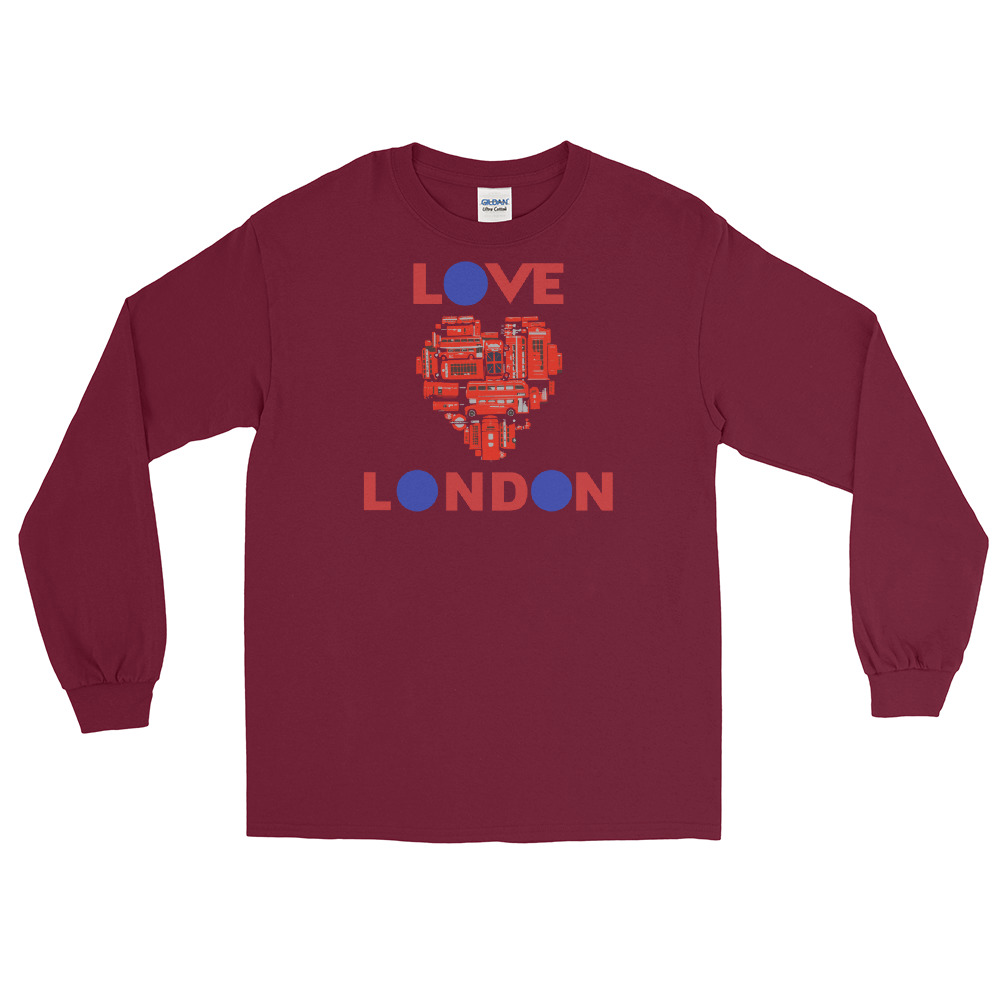 Anglotees Classic Design: Love London - Long Sleeve T-Shirt - Image 6