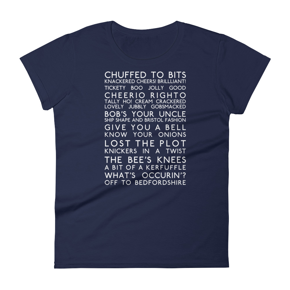 Anglotees Classic Design: Great British Slang - Women's Soft-style short sleeve t-shirt - Image 3