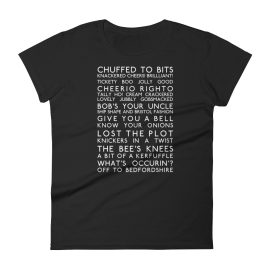 Anglotees Classic Design: Great British Slang - Women's Soft-style short sleeve t-shirt