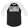 Anglotees Classic Design: Abbey Road Beatles Tribute - 3/4 sleeve raglan shirt