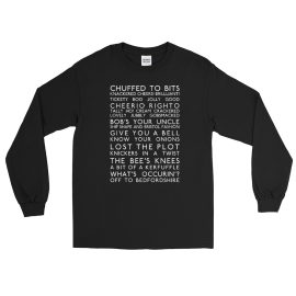 Anglotees Classic Design: Great British Slang - Long Sleeve T-Shirt