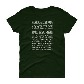 Anglotees Classic Design: Great British Slang - Women's Gildan short sleeve t-shirt