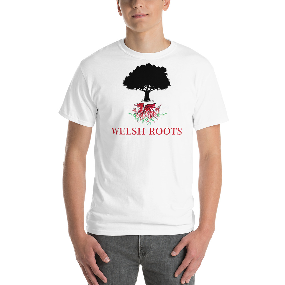 Welsh Roots Men's Short Sleeve T-Shirt Gildan - Image 2