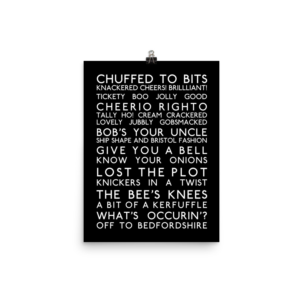 British Slang Bus Blind Poster - Image 4