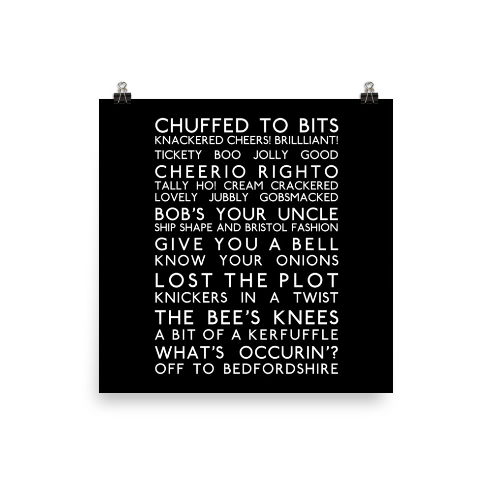 British Slang Bus Blind Poster - Image 9