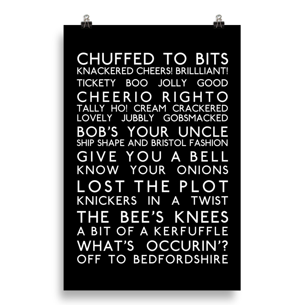 British Slang Bus Blind Poster - Image 11