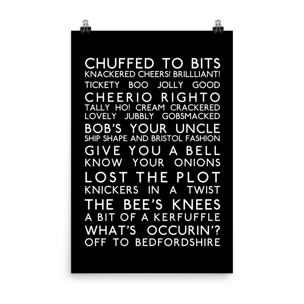 British Slang Bus Blind Poster - Image 12