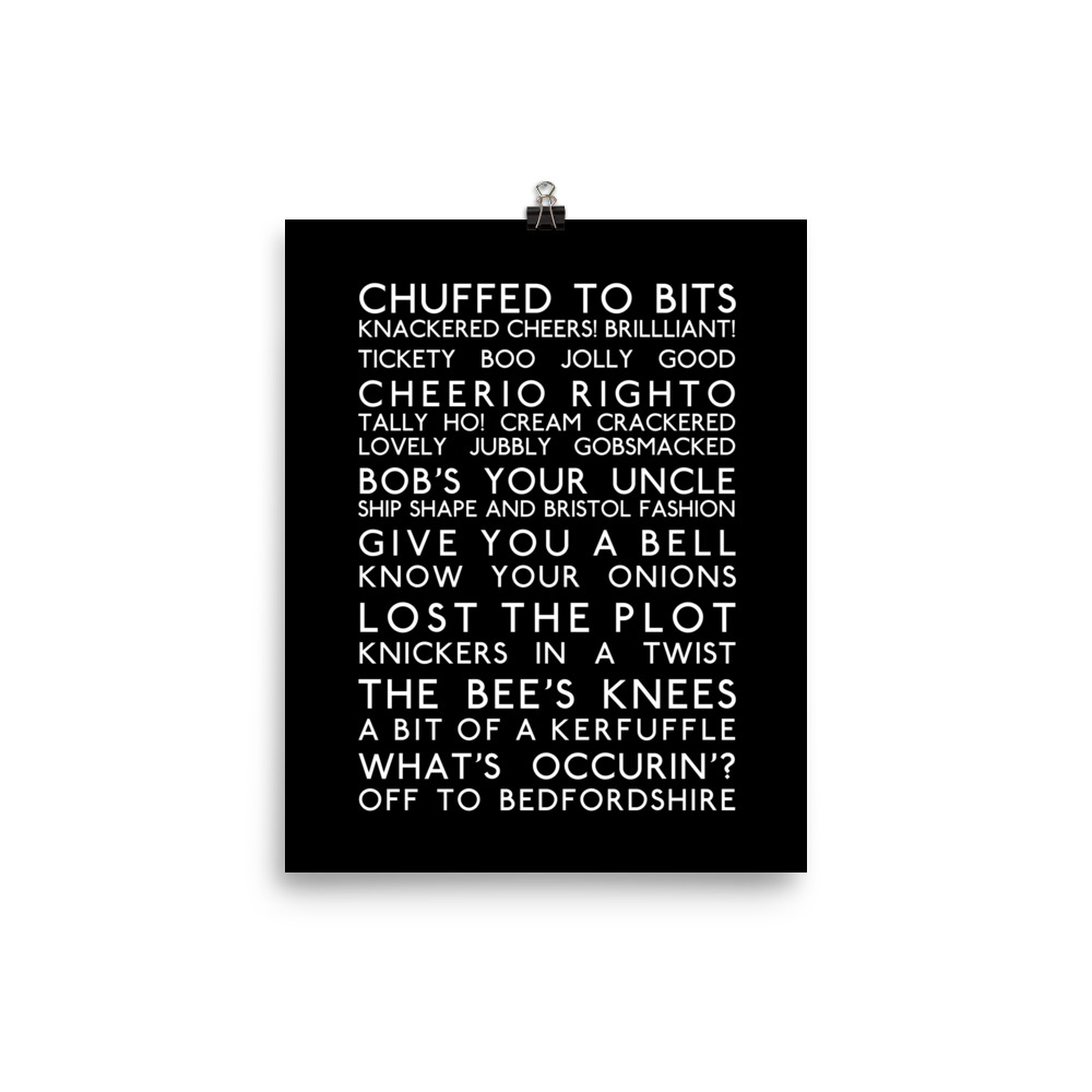 British Slang Bus Blind Poster - Image 14