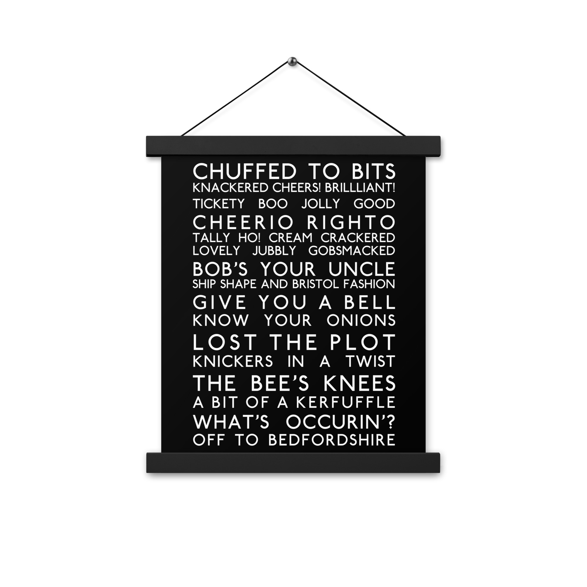 British Slang Bus Blind Poster with hangers - Image 4