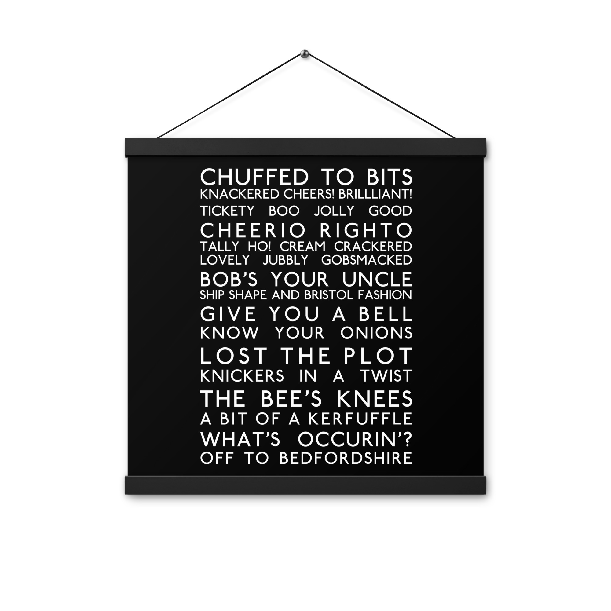 British Slang Bus Blind Poster with hangers - Image 8