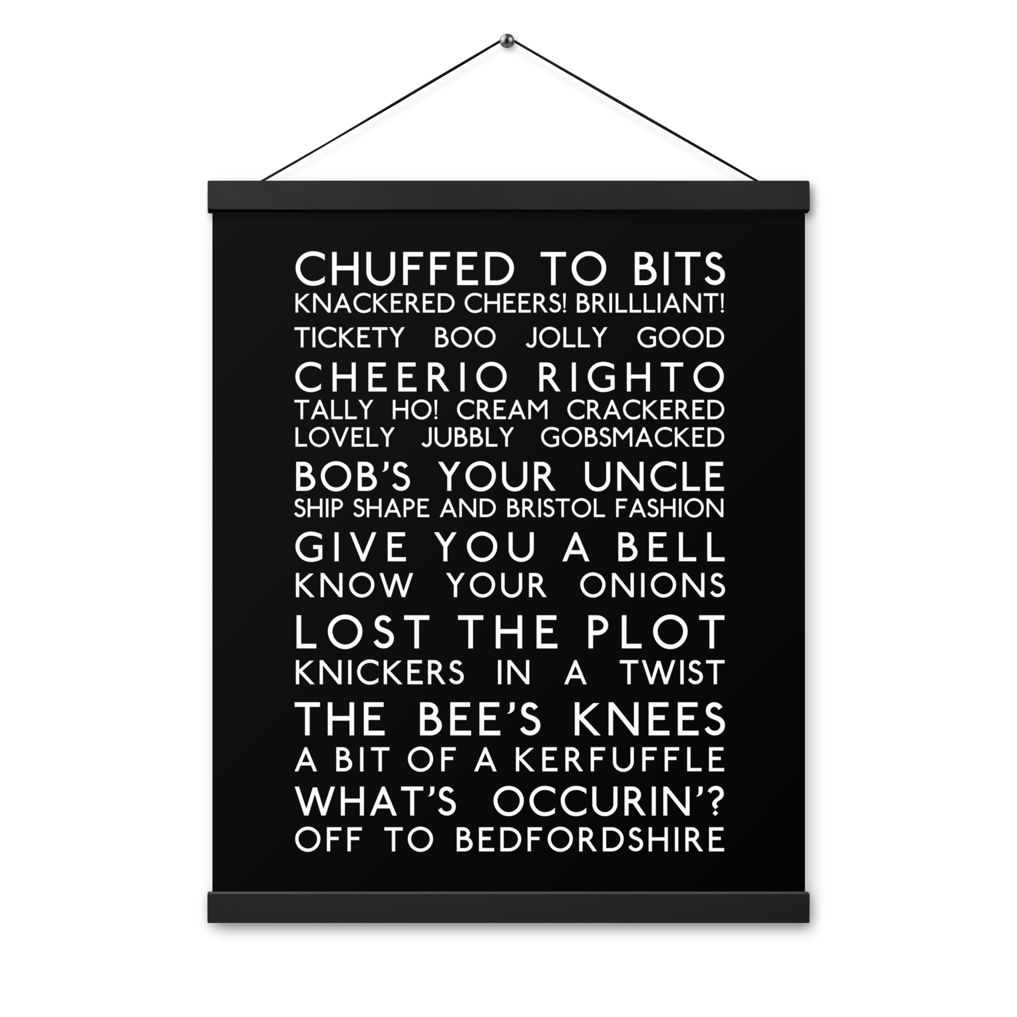 British Slang Bus Blind Poster with hangers - Image 9