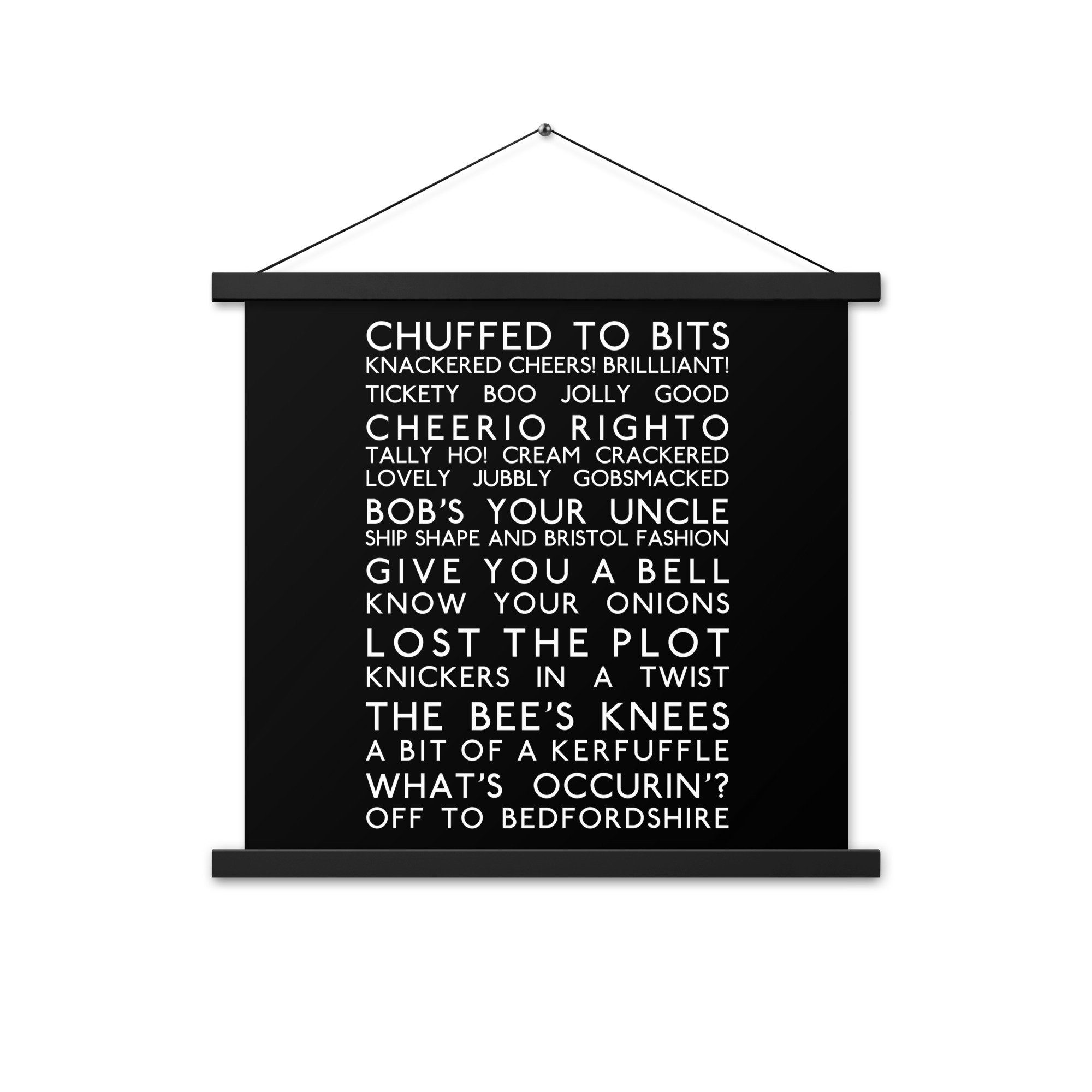 British Slang Bus Blind Poster with hangers - Image 10