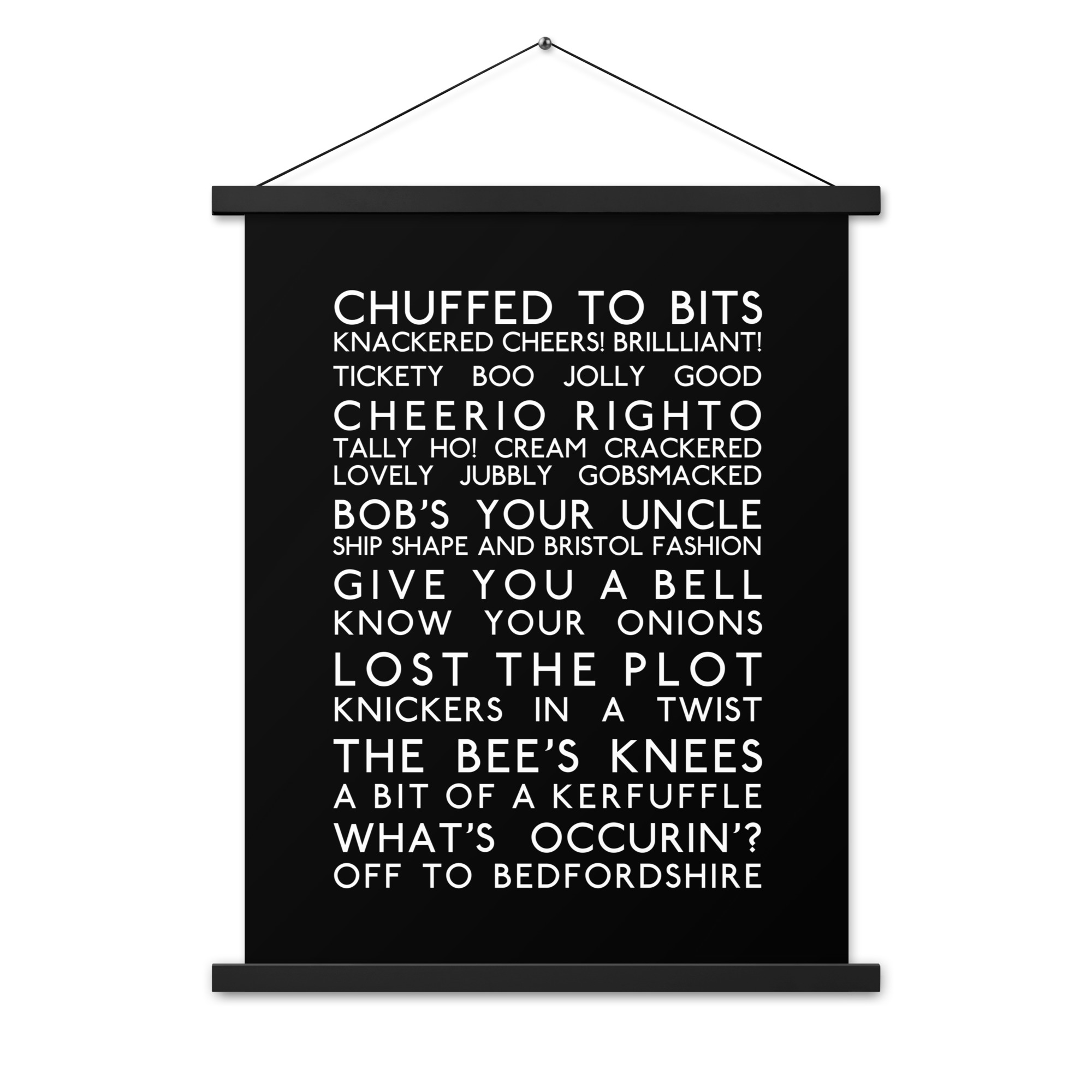 British Slang Bus Blind Poster with hangers - Image 11