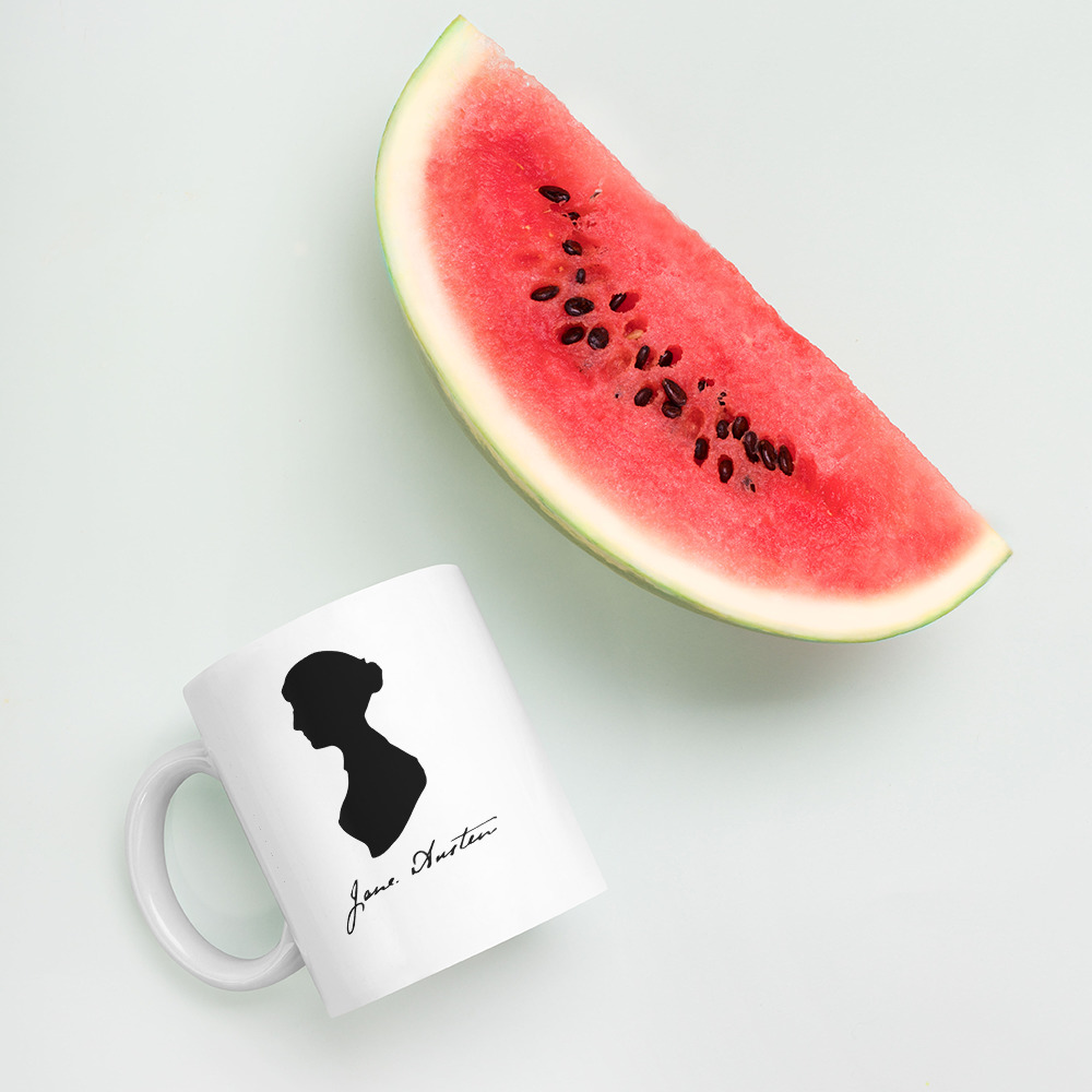 Jane Austen Tribute White glossy mug - Image 3