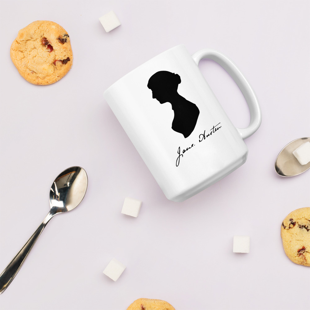 Jane Austen Tribute White glossy mug - Image 6