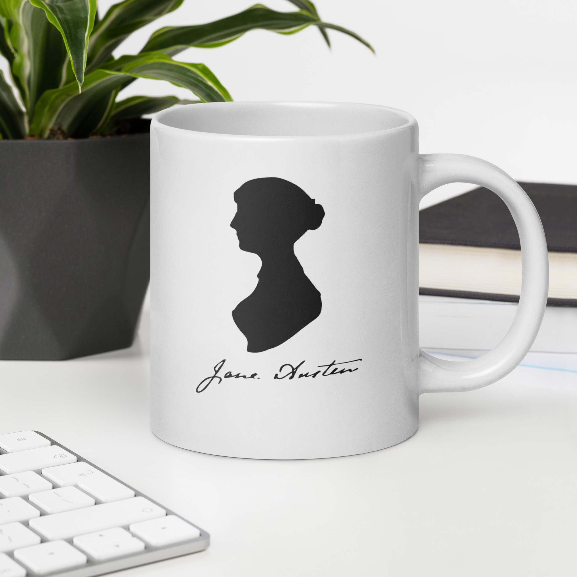 Jane Austen Tribute White glossy mug - Image 10