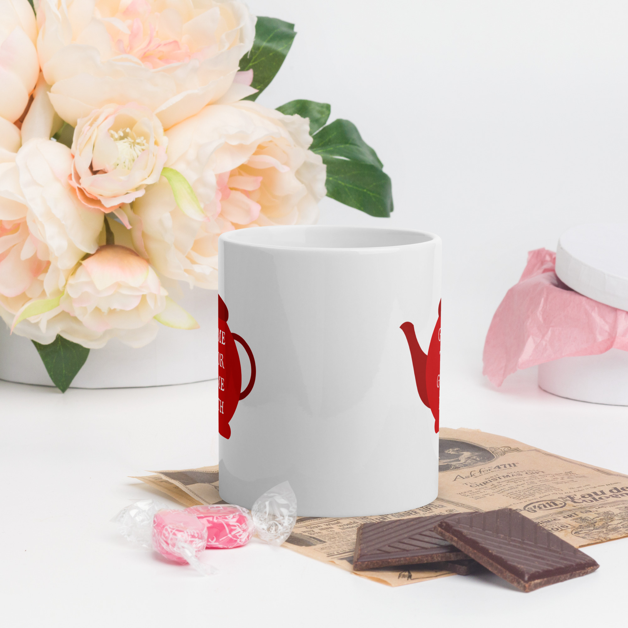 Give me Tea or Give Me Death - White glossy mug - Image 4