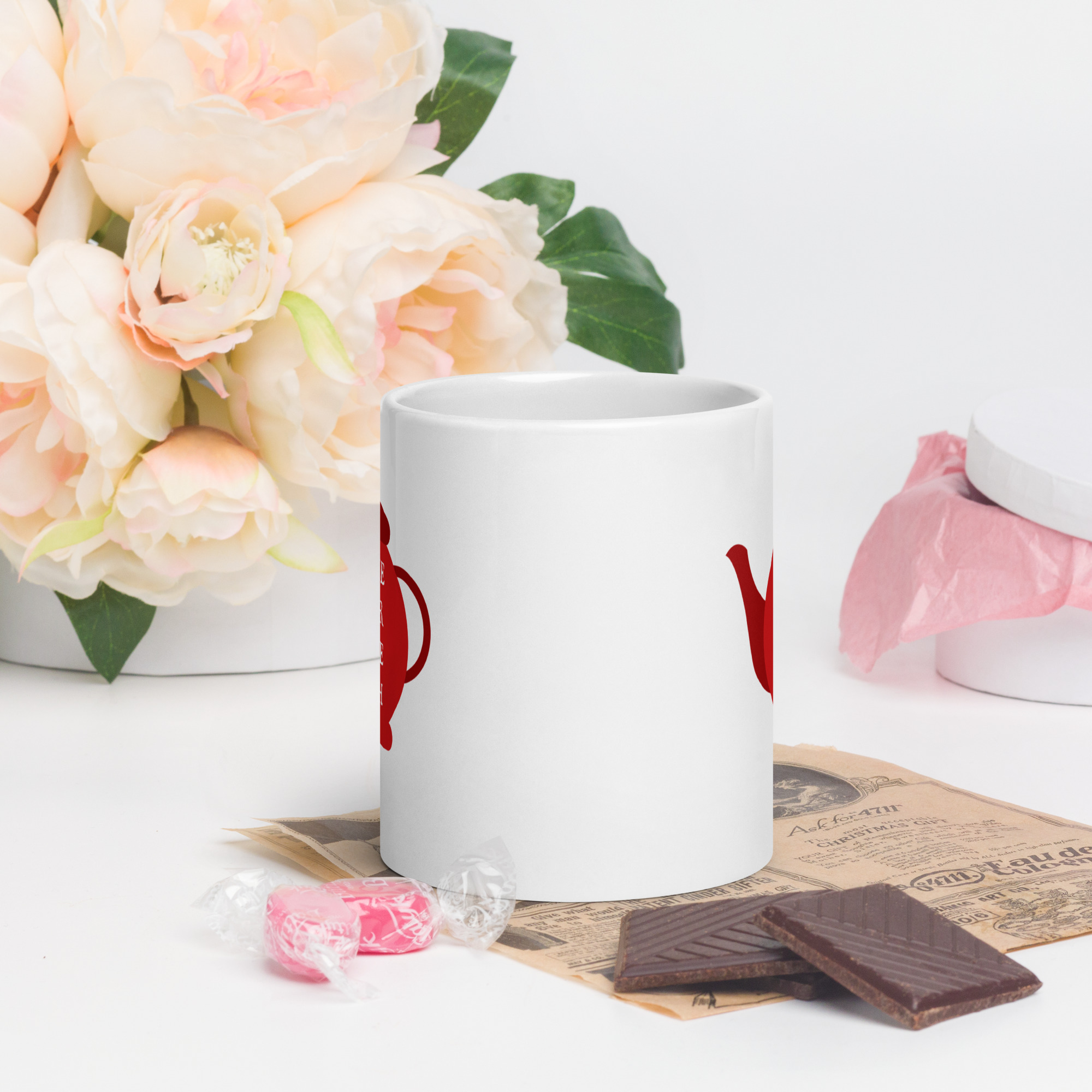 Give me Tea or Give Me Death - White glossy mug - Image 9