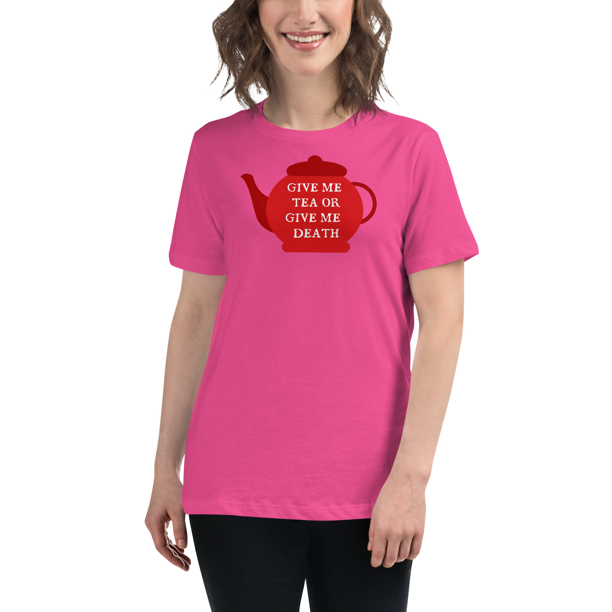 Give Me Tea or Give me Death - Women's Relaxed T-Shirt - Image 4